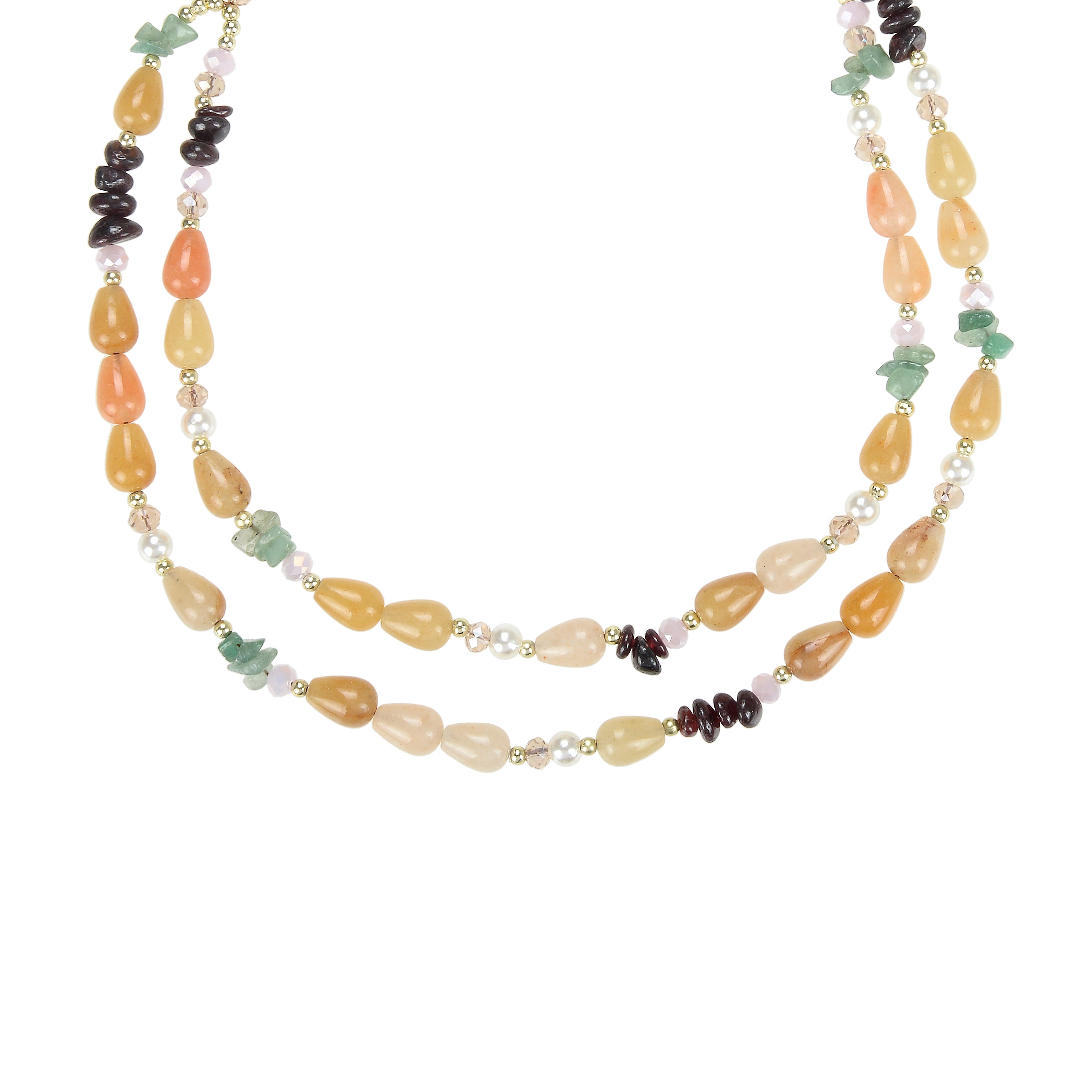 Charming Natural Stone Short Necklaces N3357