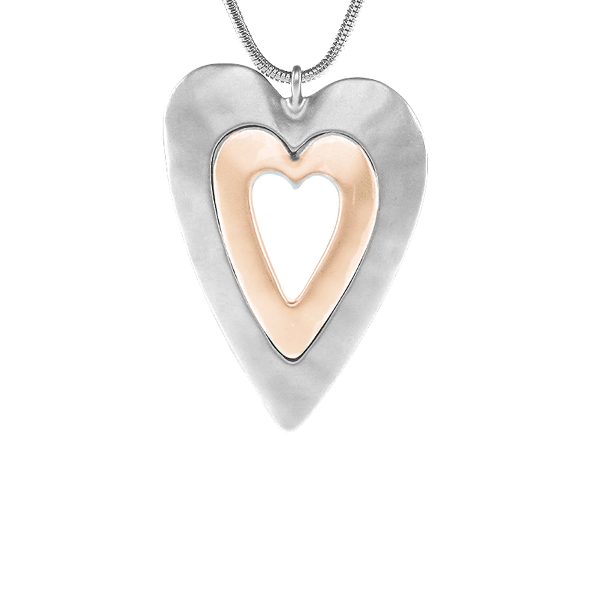 Collar de aleación con colgante de corazón N3377