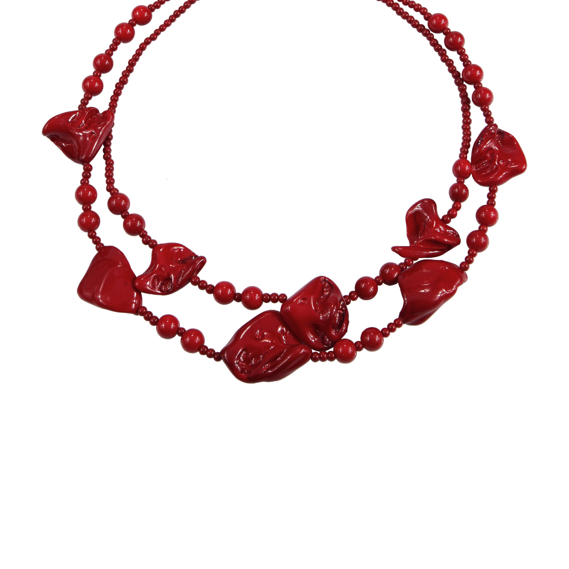 Collares multicapa con cuentas de cristal N3410