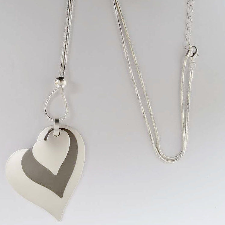 Collares de aleación con colgante de corazón N3473