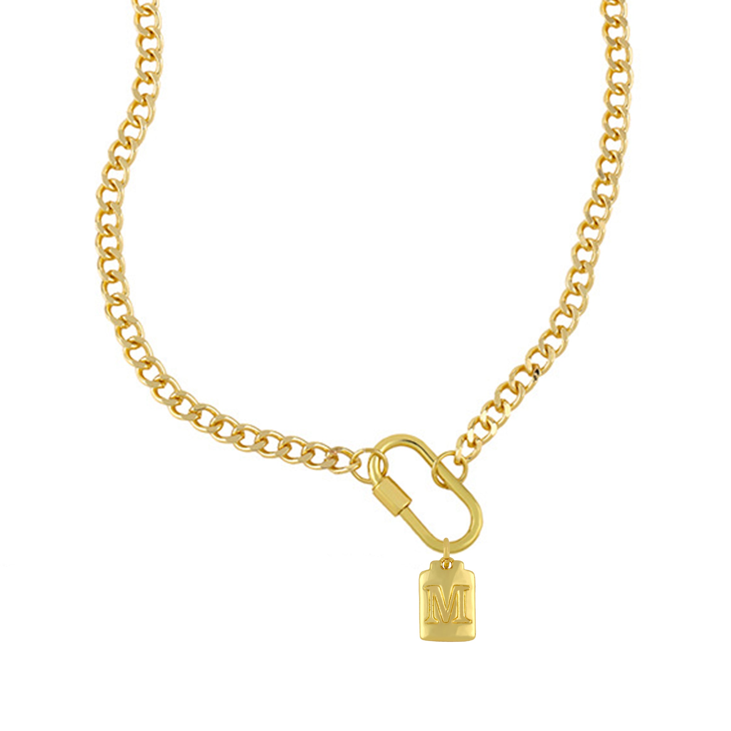 Collares de aleación con colgante de letras N3787