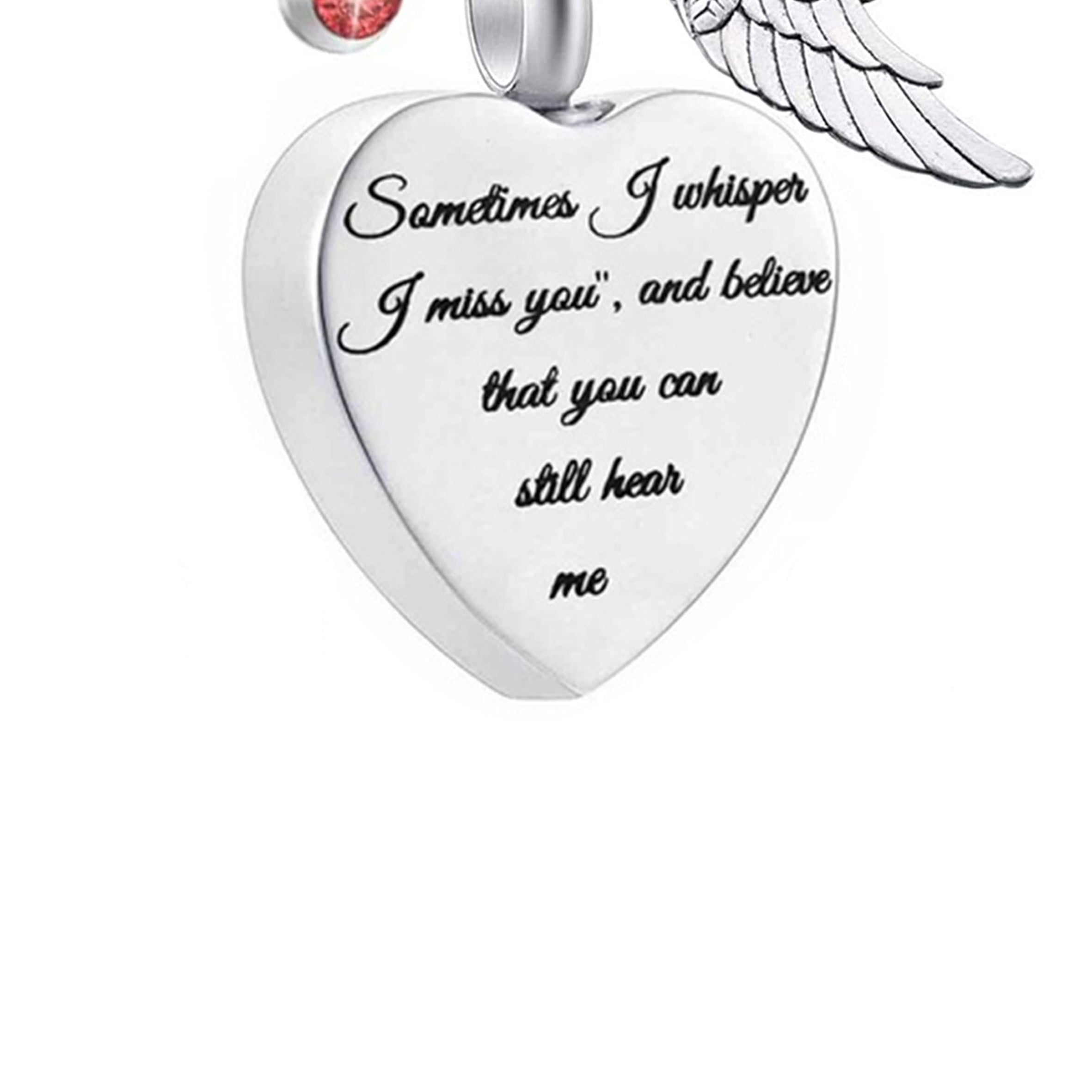 Collar de acero inoxidable con forma de corazón y frasco de perfume N3809