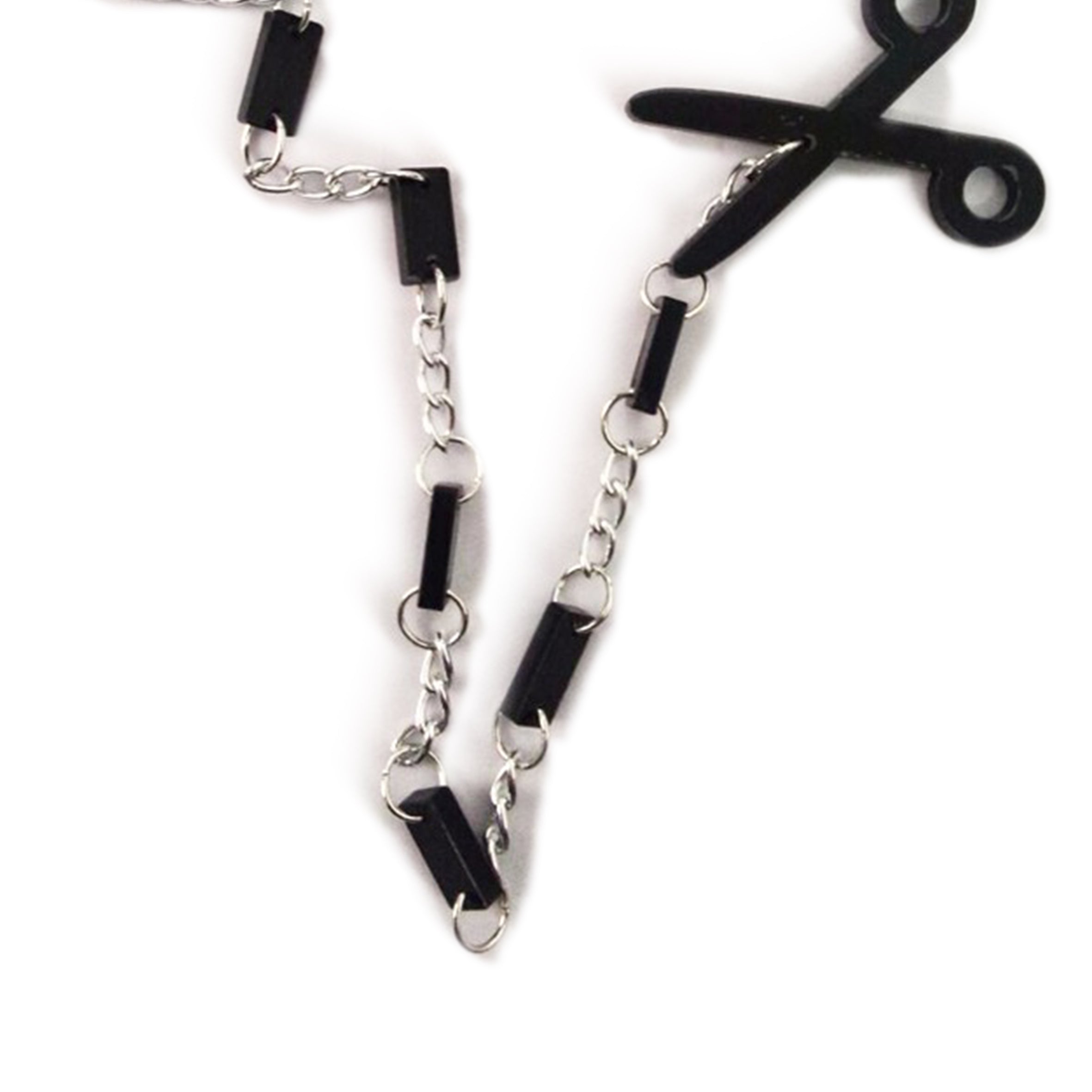 Scissors Acrylic Chain Necklace N3916