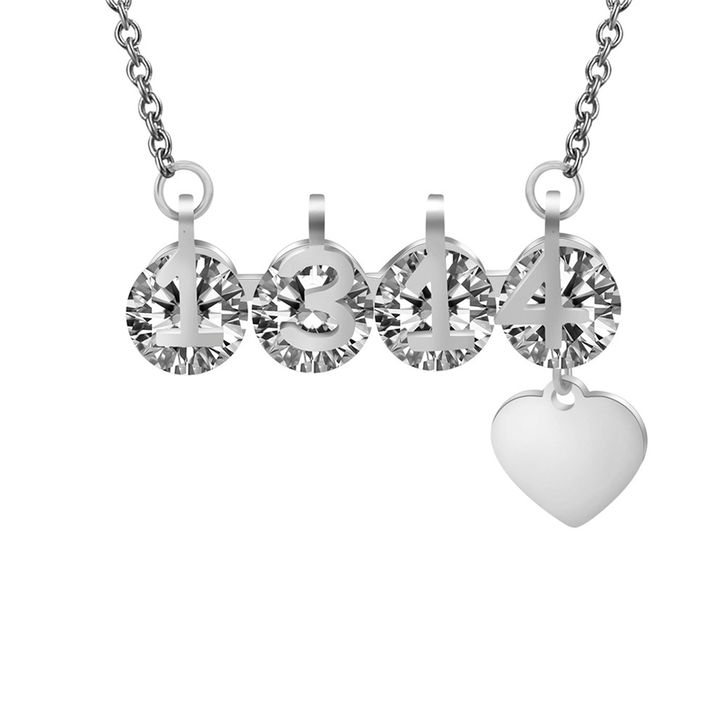 1314 Rhinestone Stainless Steel Necklace N3953