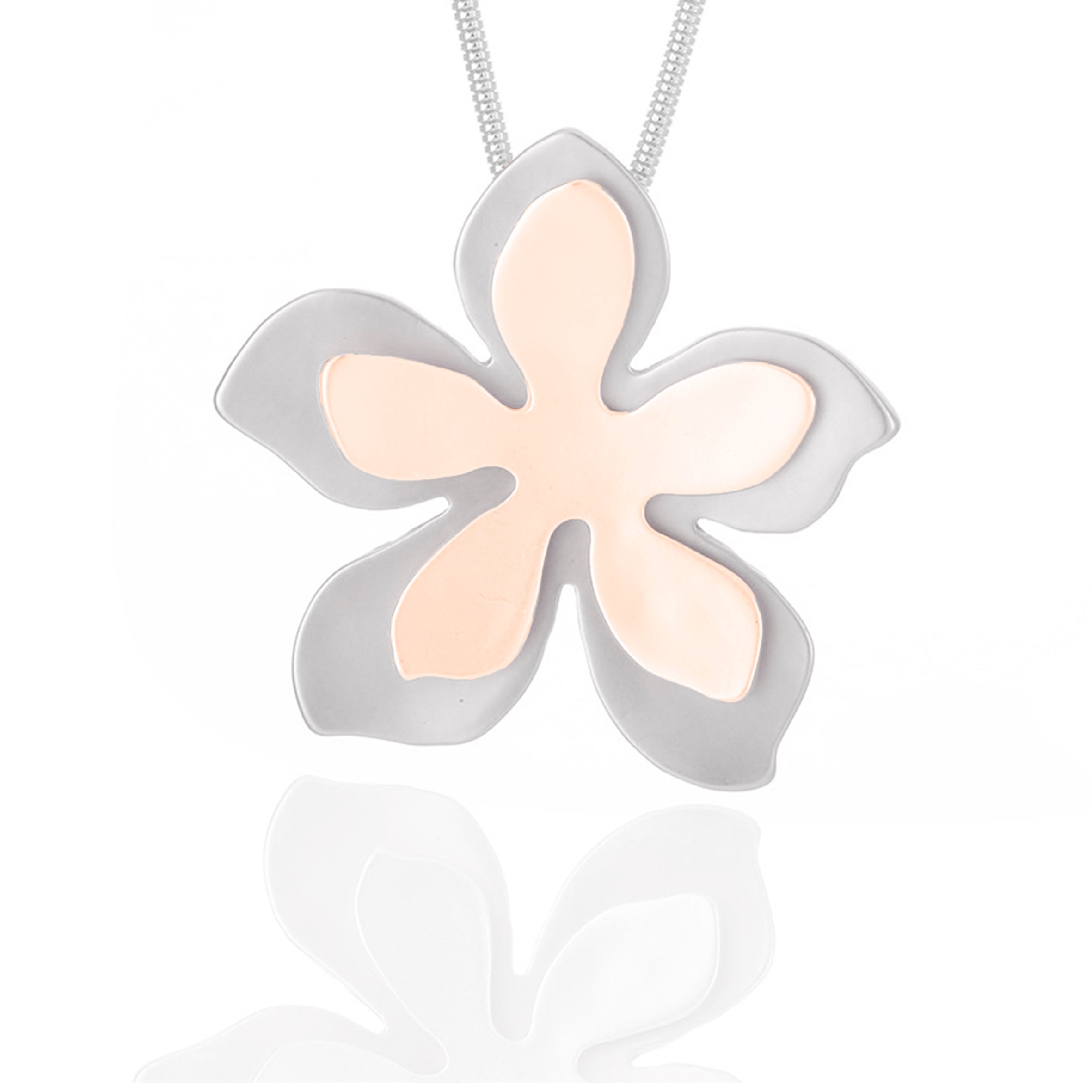 Collares de aleación con colgante de flores N4000