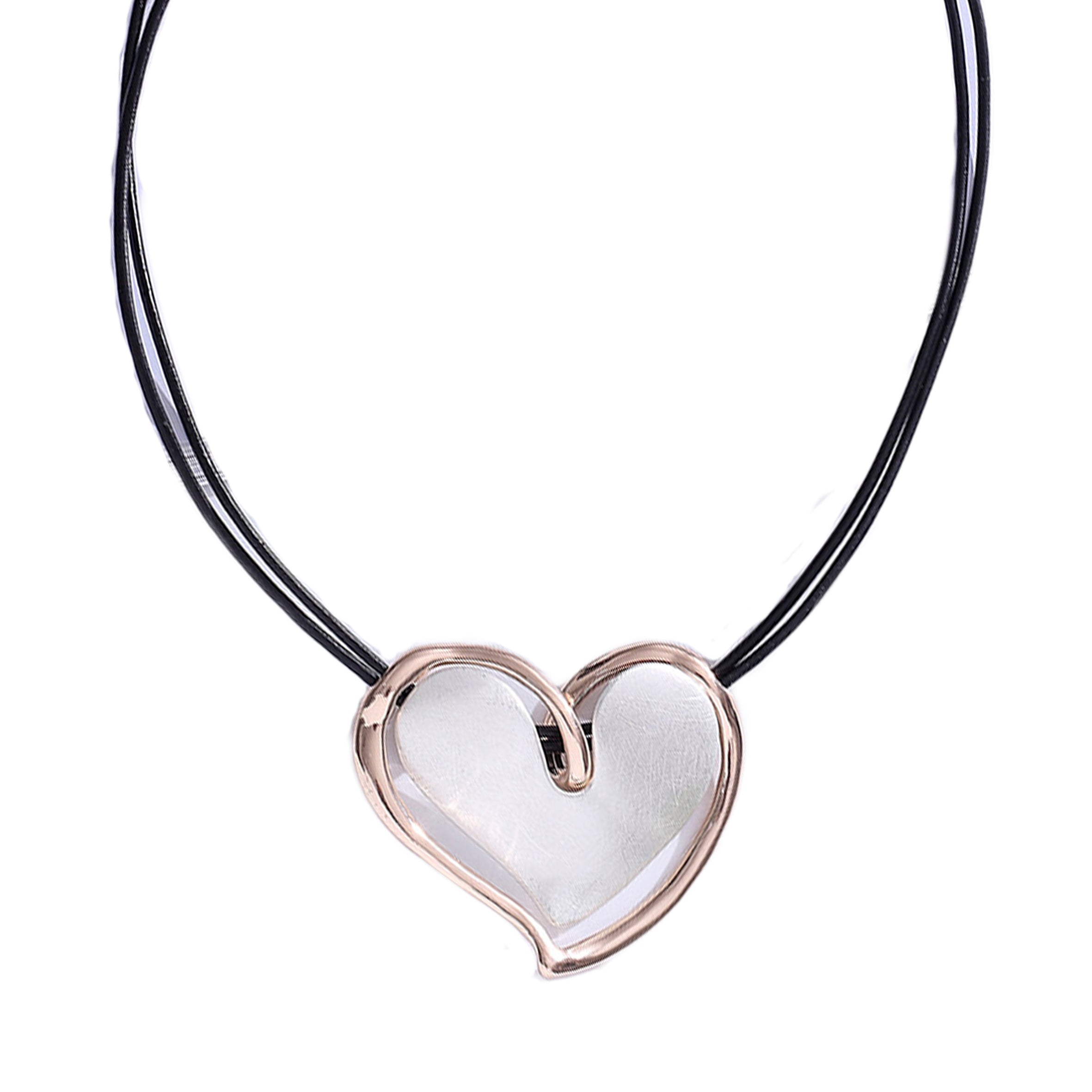 Heart Pendant Metal Necklace N4001