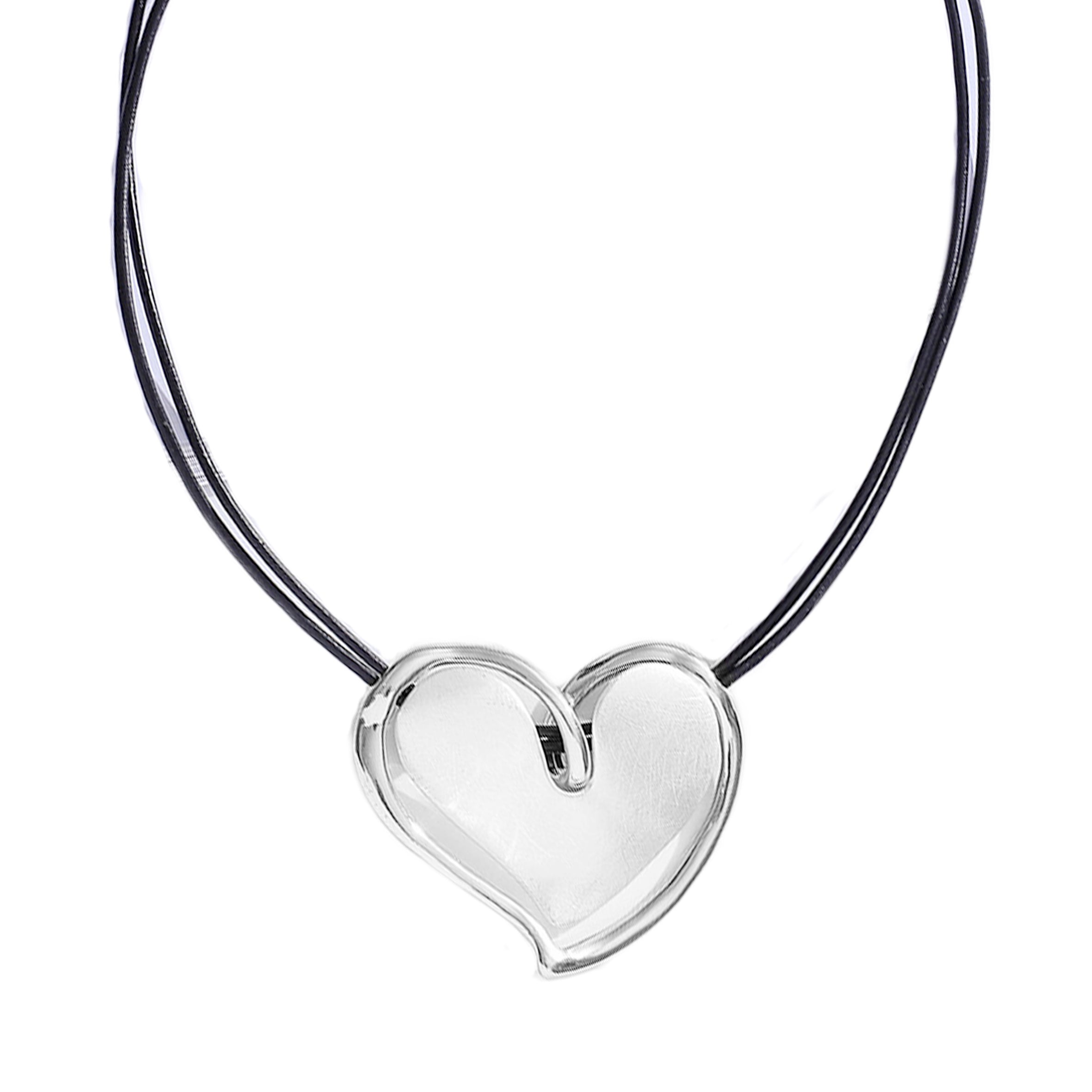 Heart Pendant Metal Necklace N4001