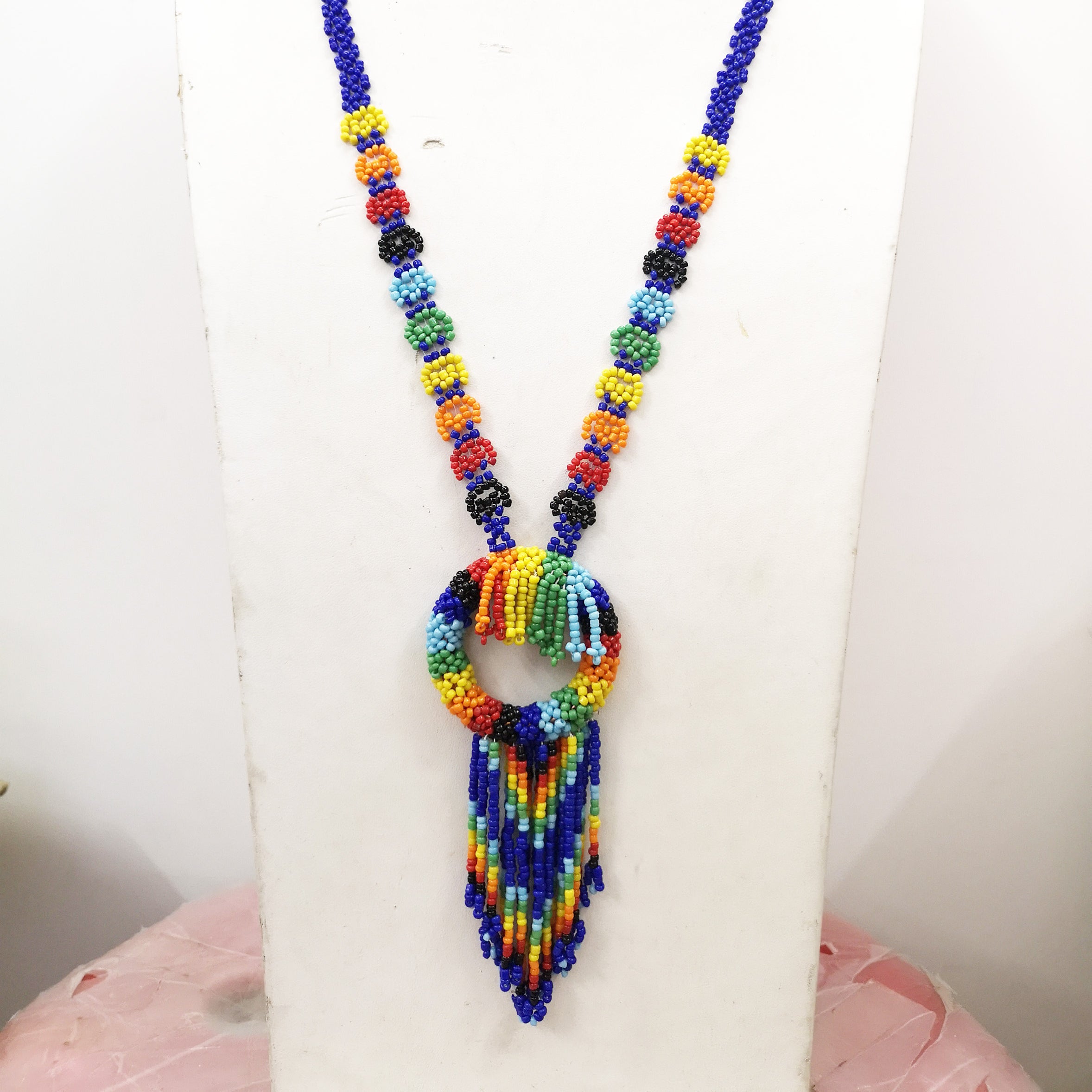 Seed Bead Tassel Necklace N4144