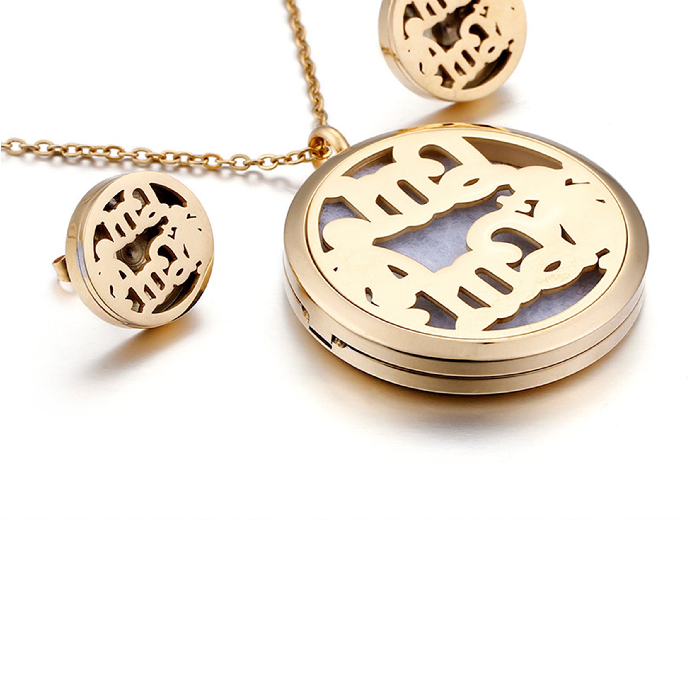MAMA Disc Stainless Steel Necklace N4418