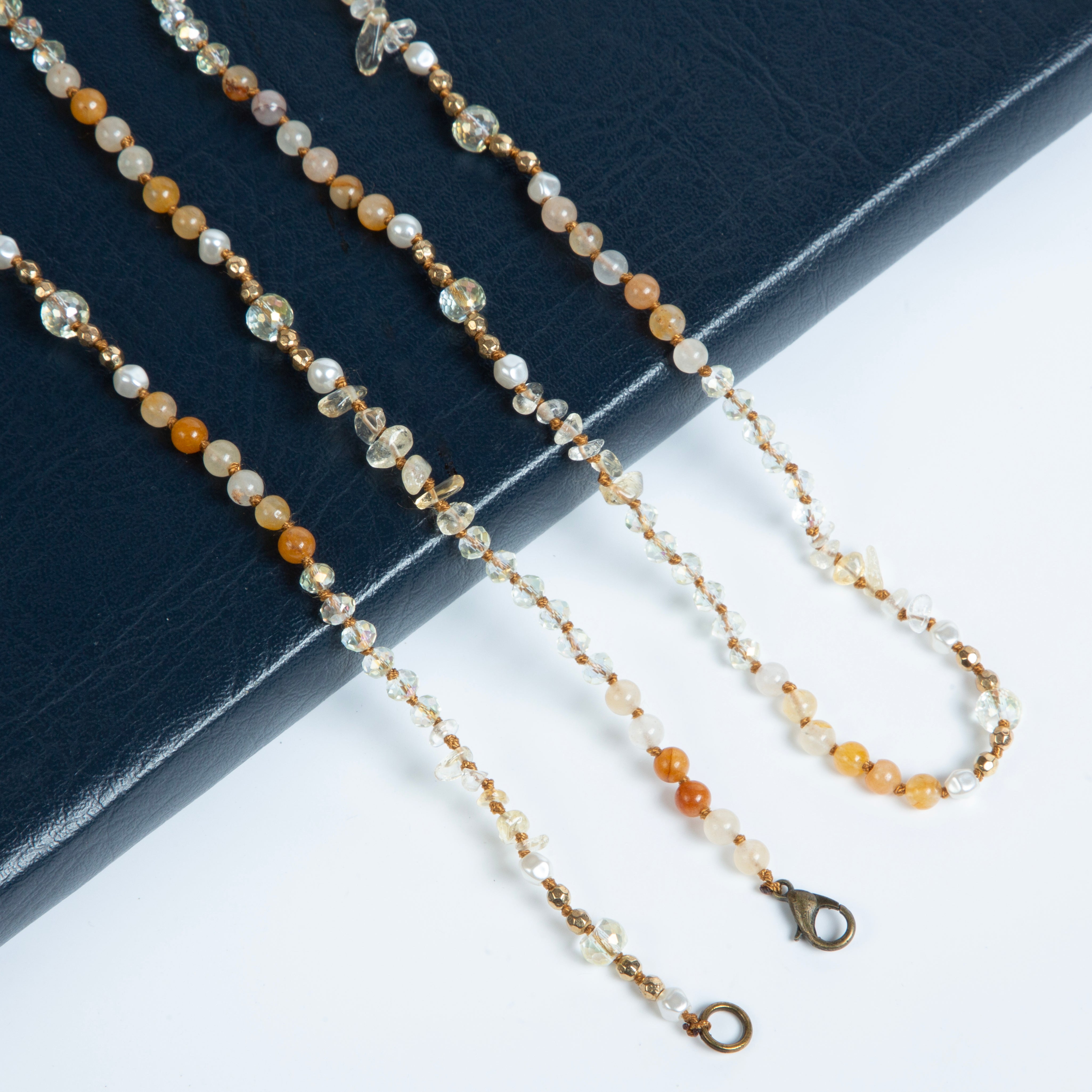 Collar de cuentas de cristal de piedra natural N5247