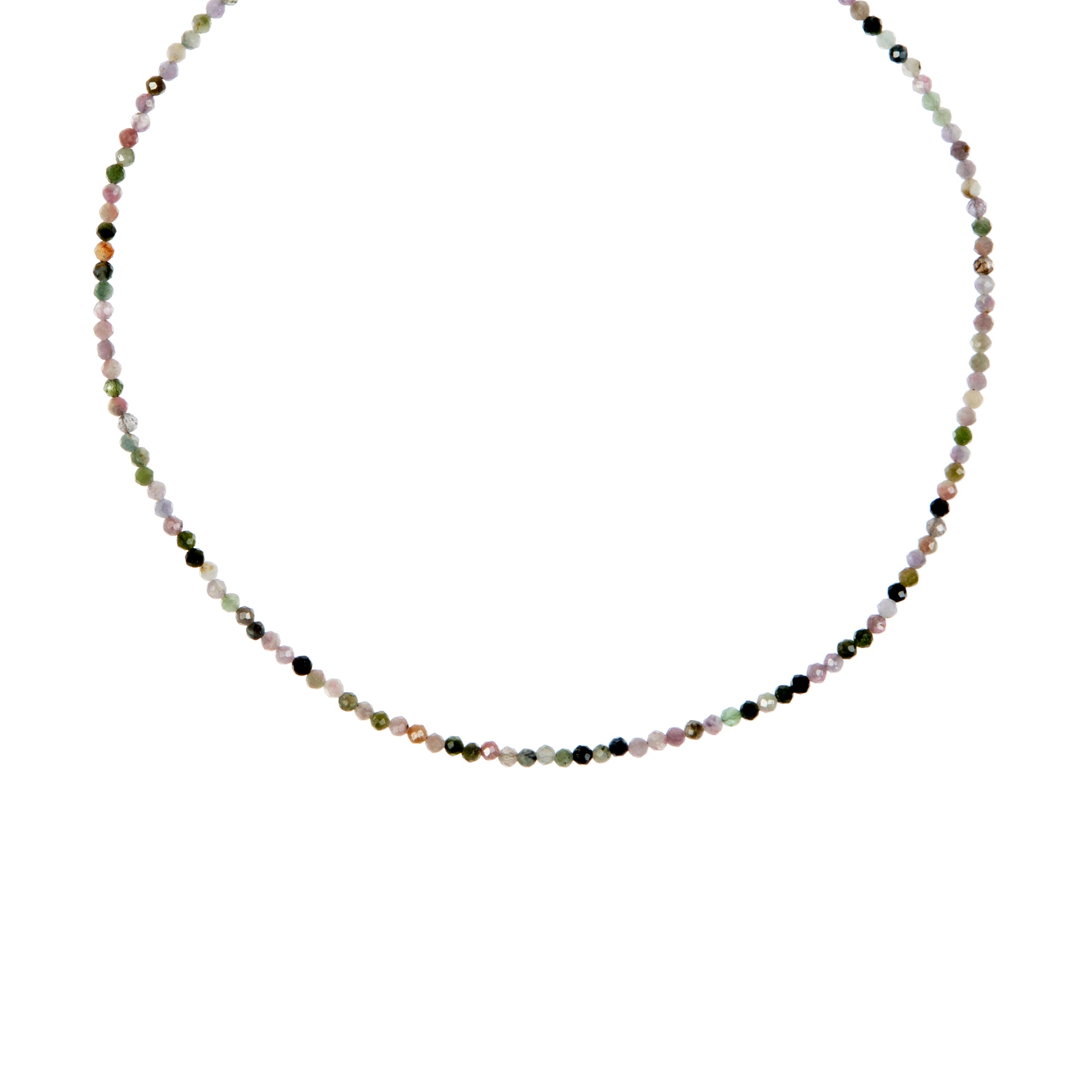 3MM Natural Stone Bead Necklace N5293