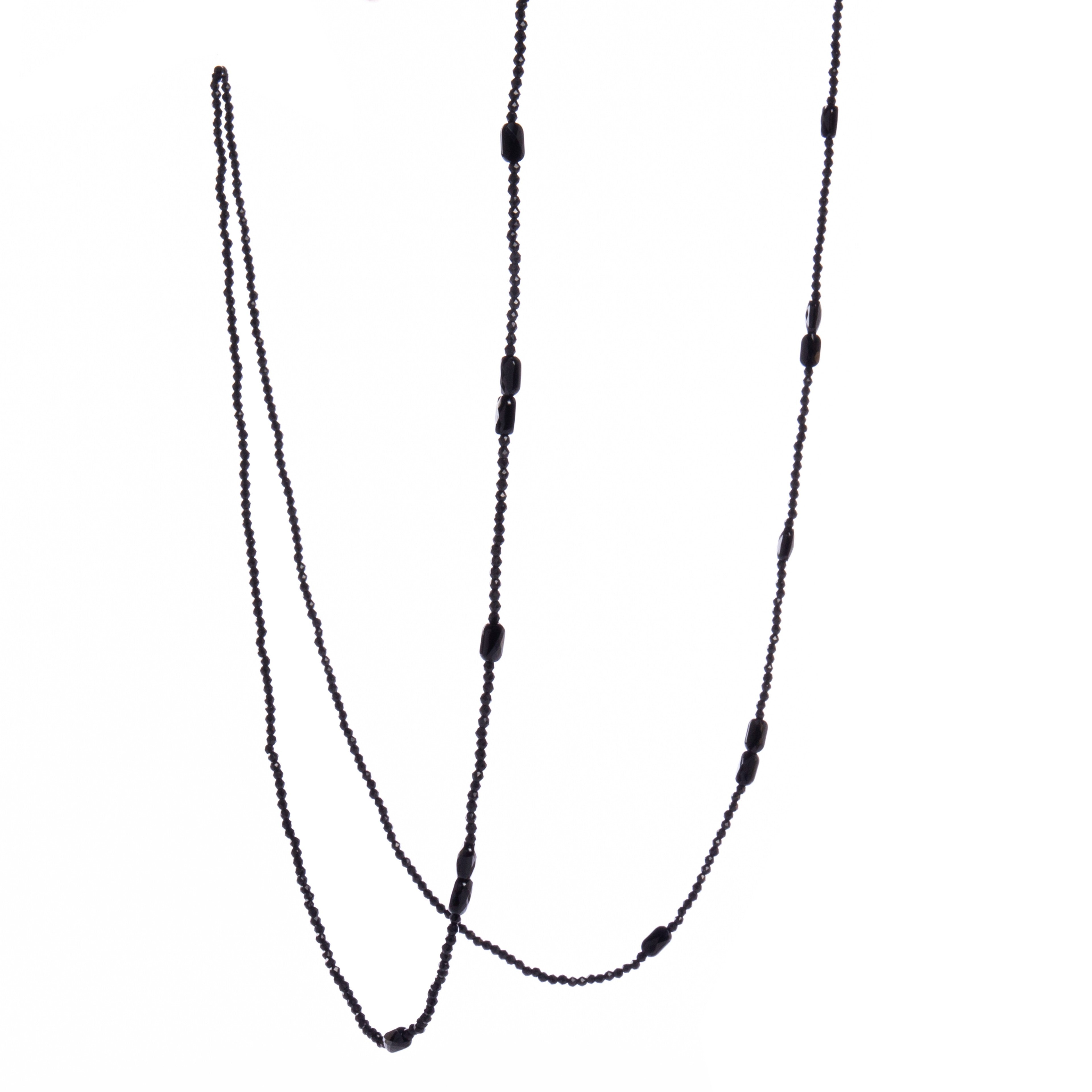 Black Crystal Glasses Lanyard Necklace EC5594