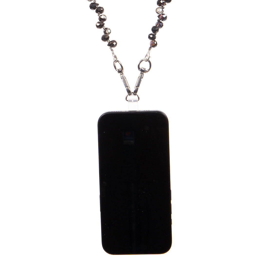 Crystal Beaded Crossbody Lanyard PC5616 - Black