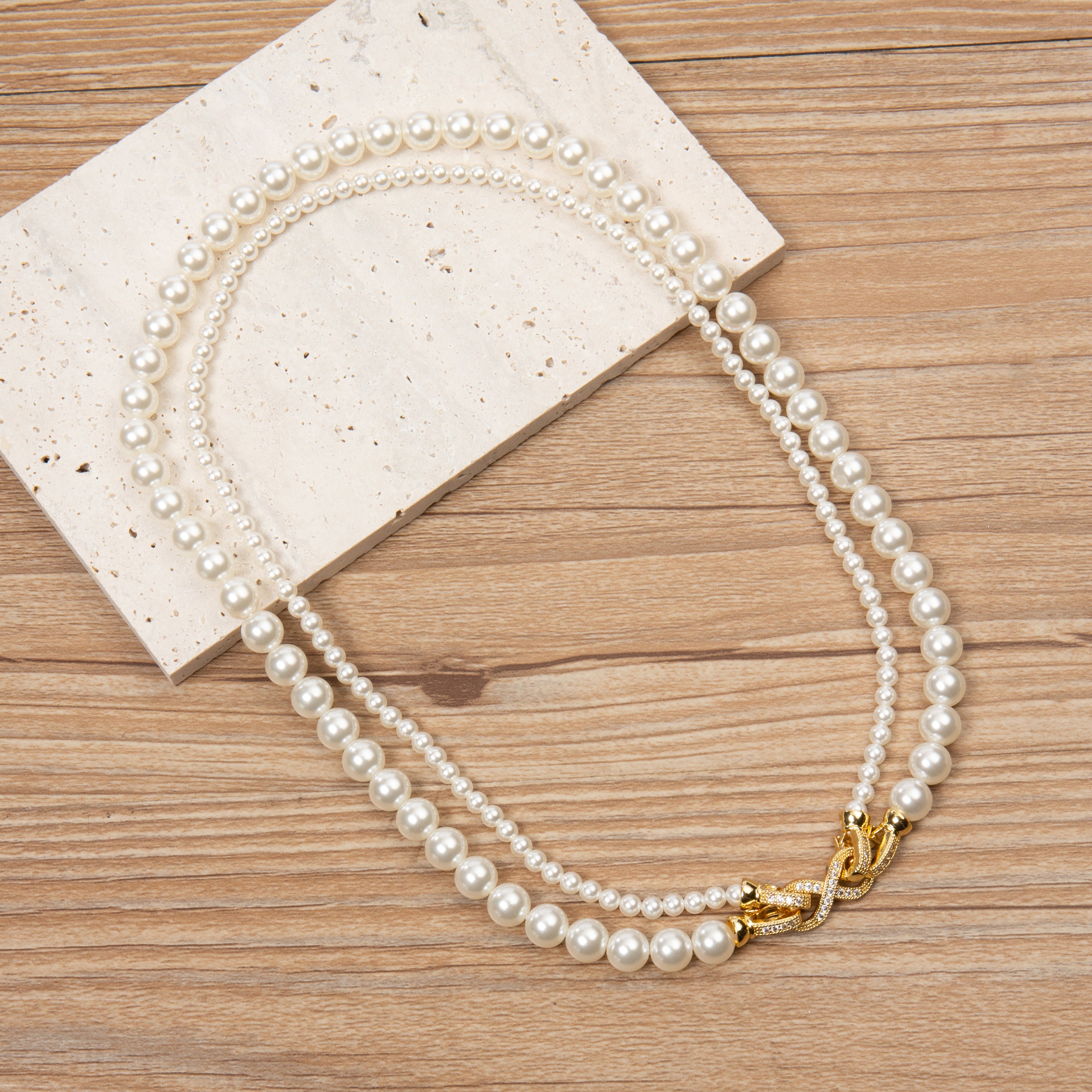 Double Layer Baroque Style Lock Necklace N5705