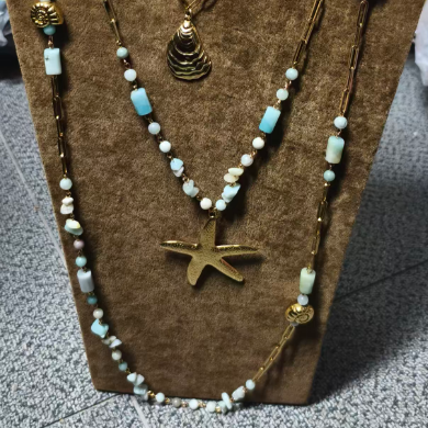 Amazonite Stainless Steel Necklace N5900