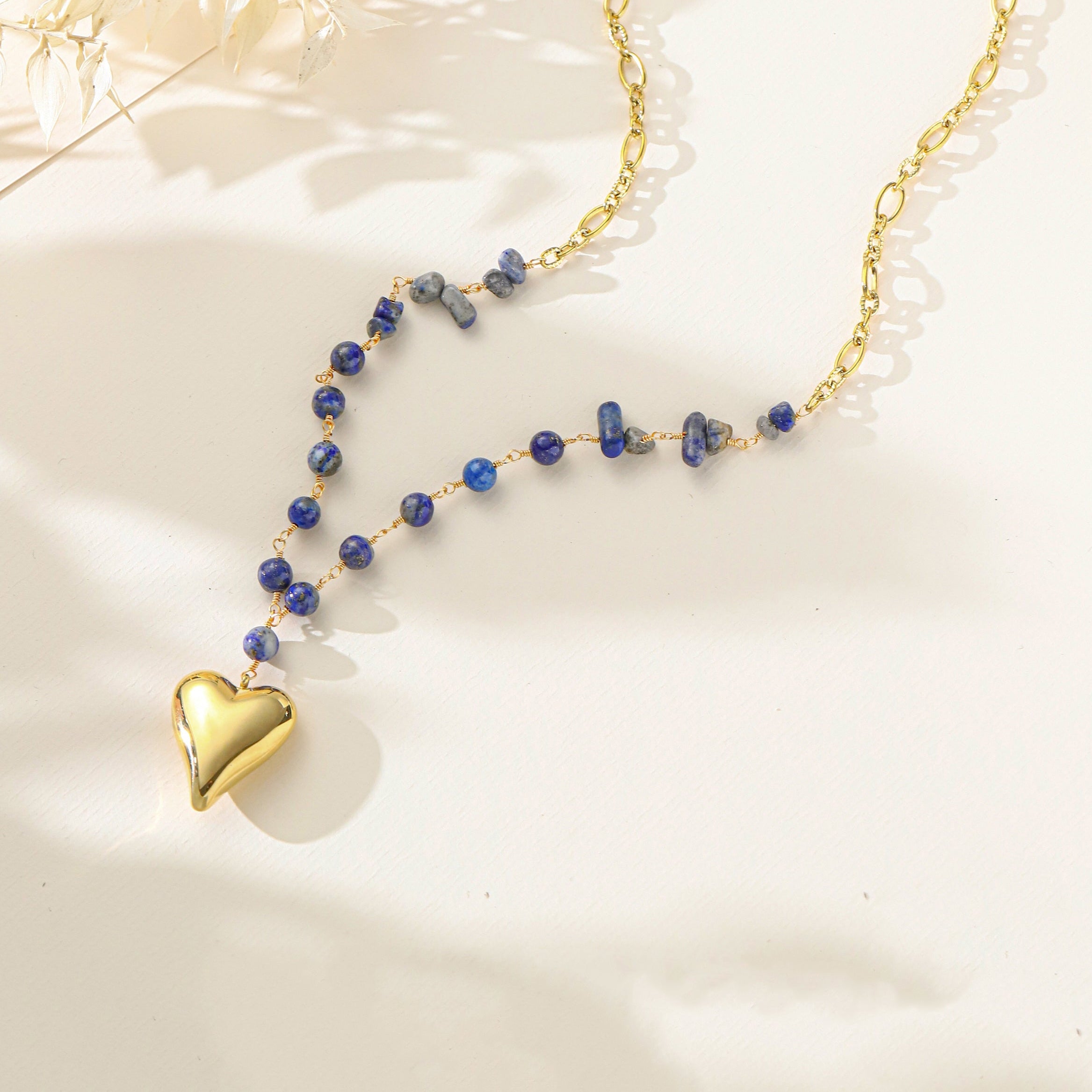 Lapis Stainless Steel Necklace N5935