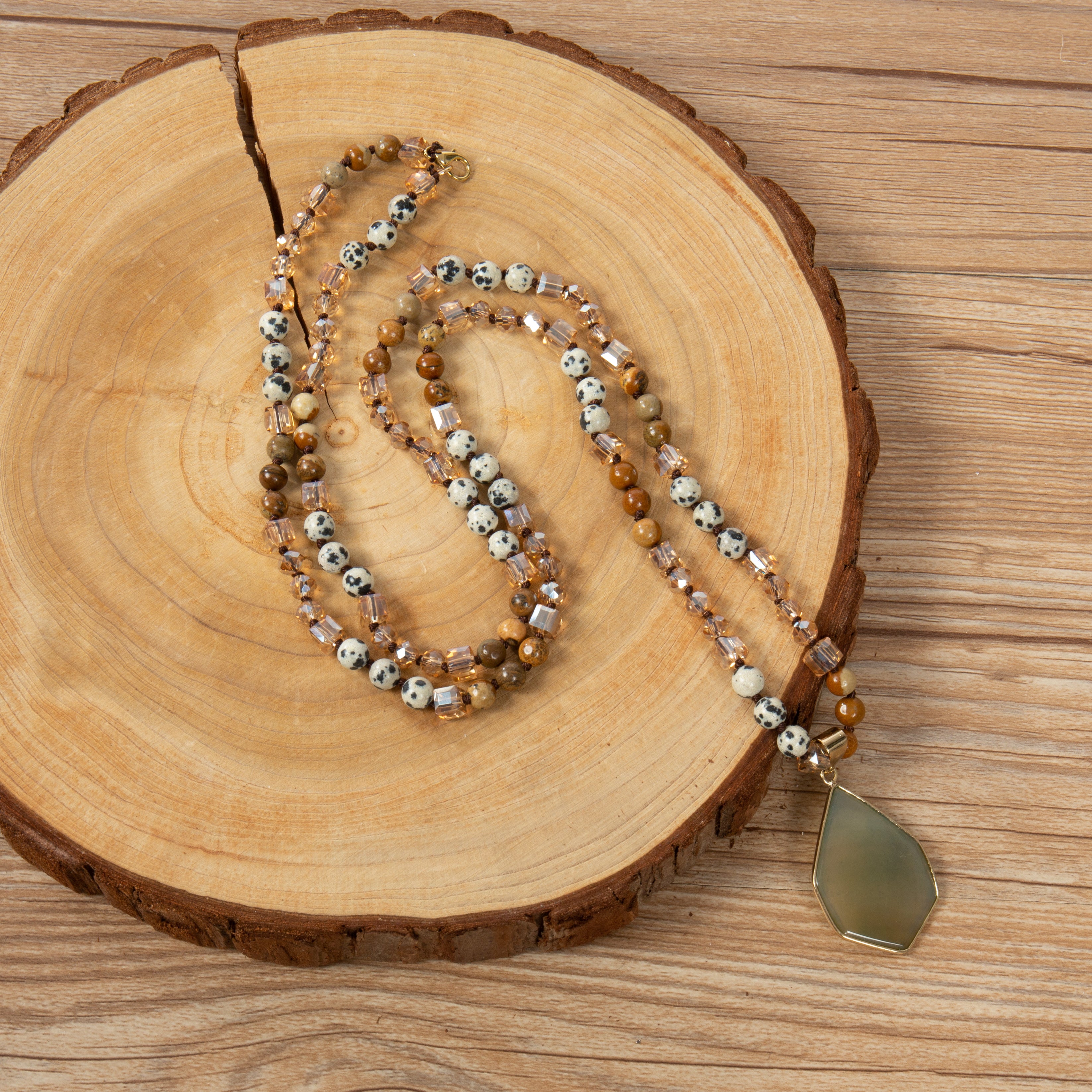 Dalmatian Jasper Necklace N5945