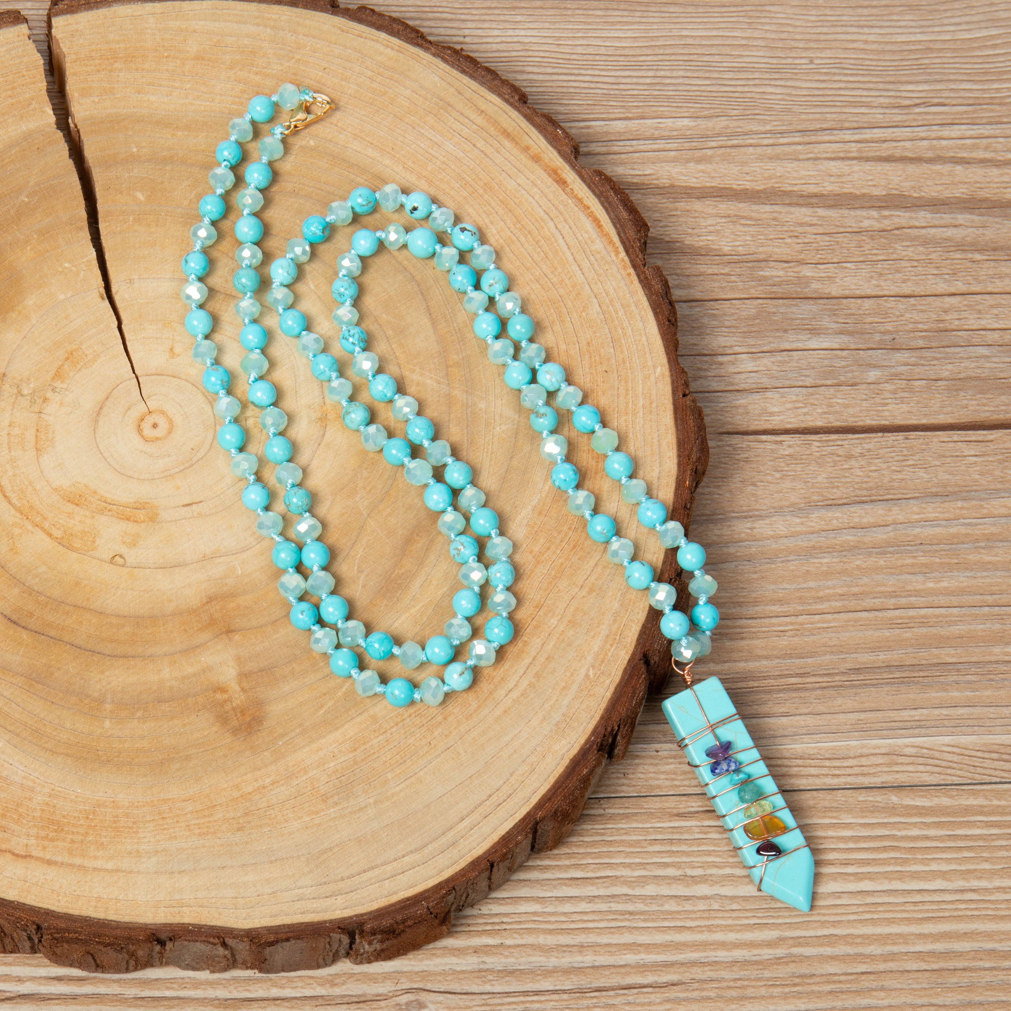 Cracked Turquoise Necklace N5954
