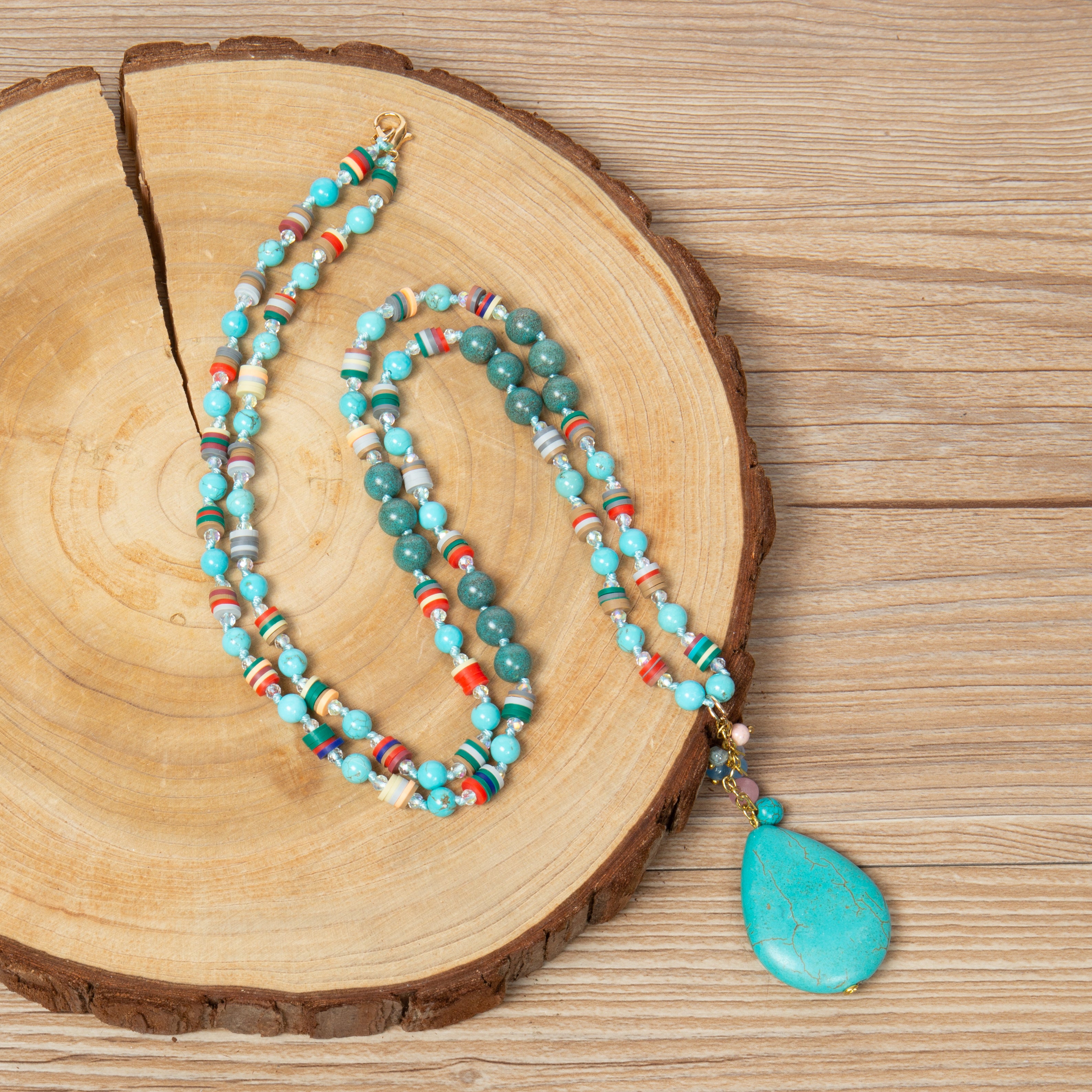 Cracked Turquoise Necklace N5957