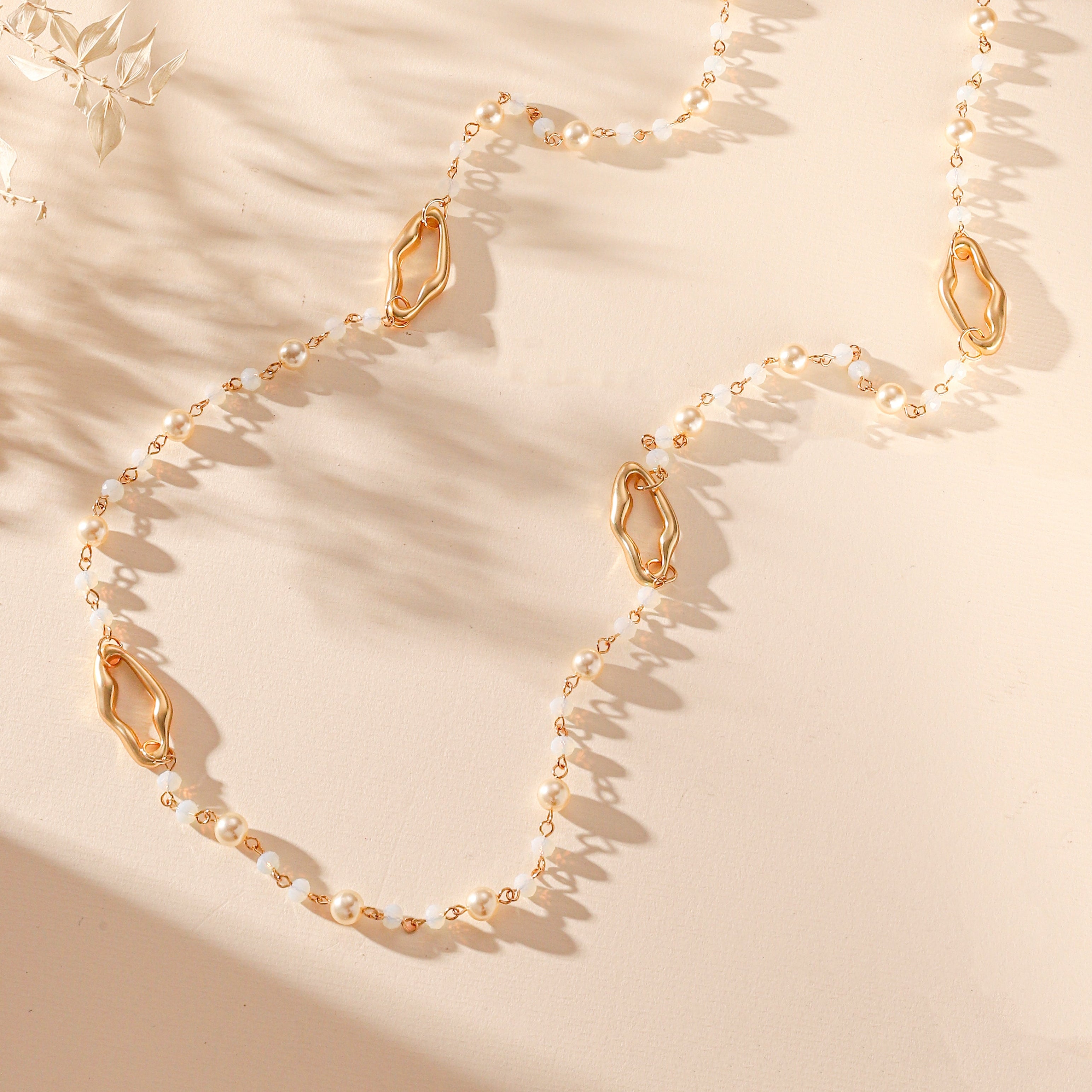 Glass Beads Crystal Necklace N5976