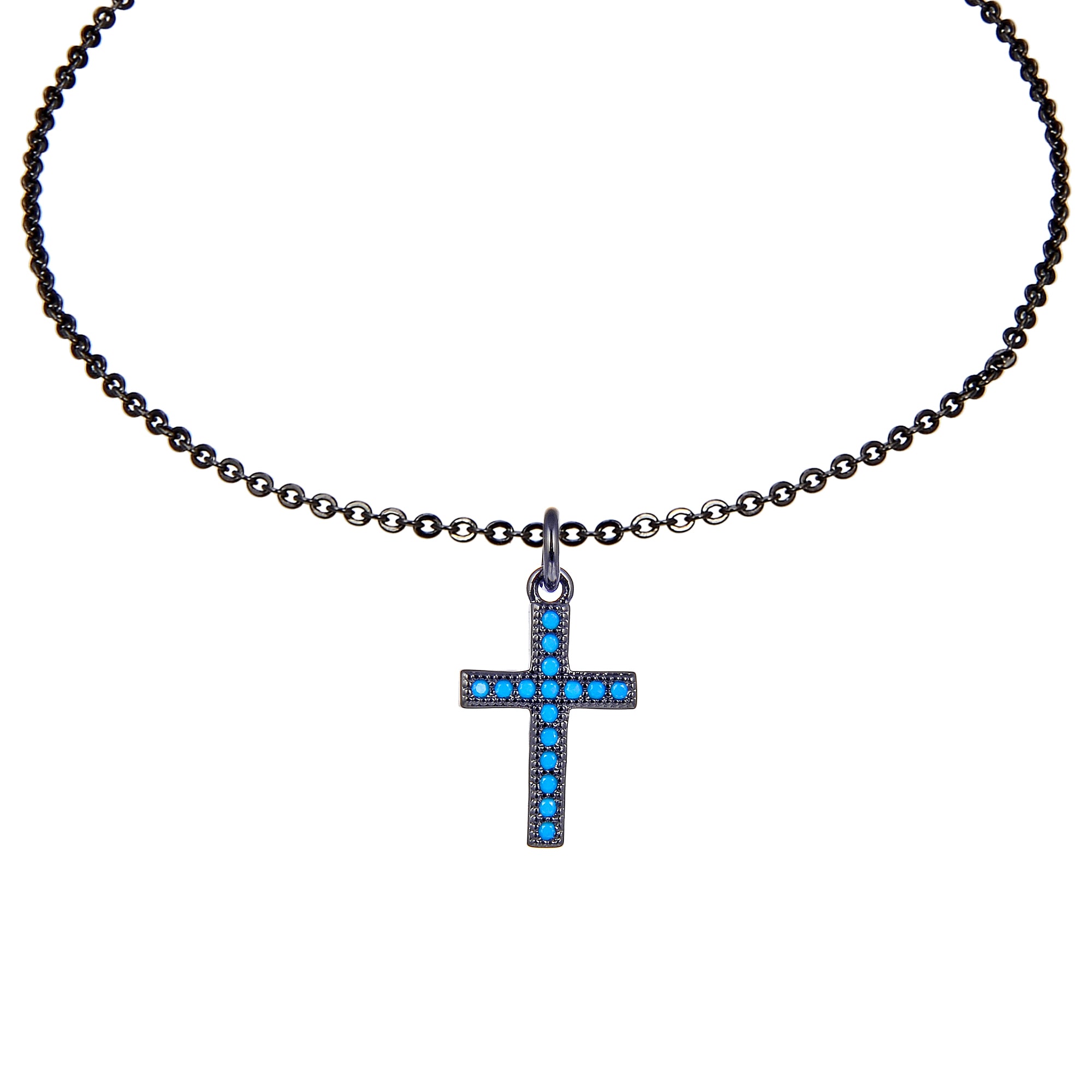 Cross Zircon Pendant For Bracelet BP0382