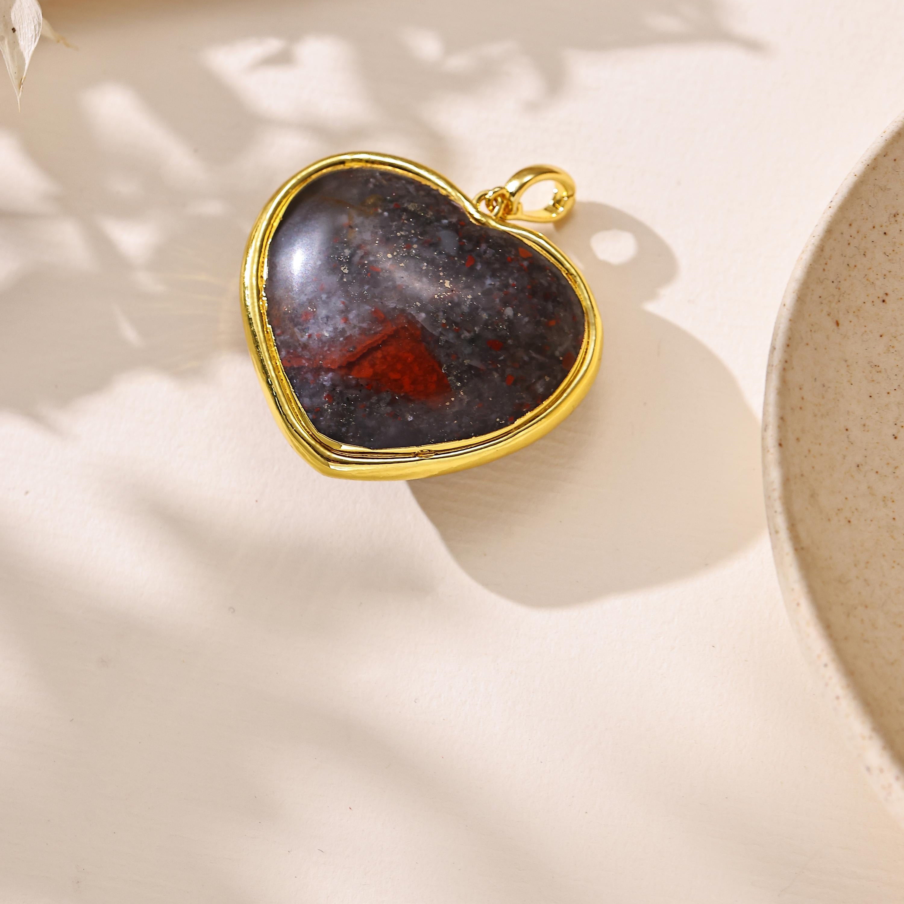 Heart Shape Various Stones Pendant P0703