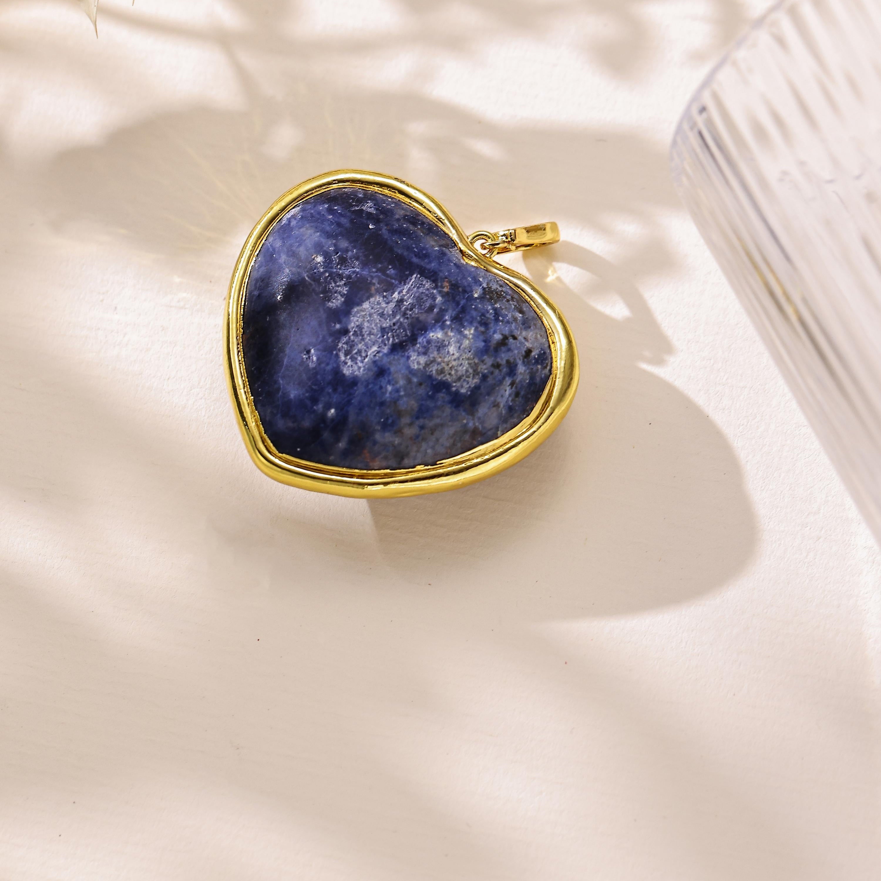 Heart Shape Various Stones Pendant P0703