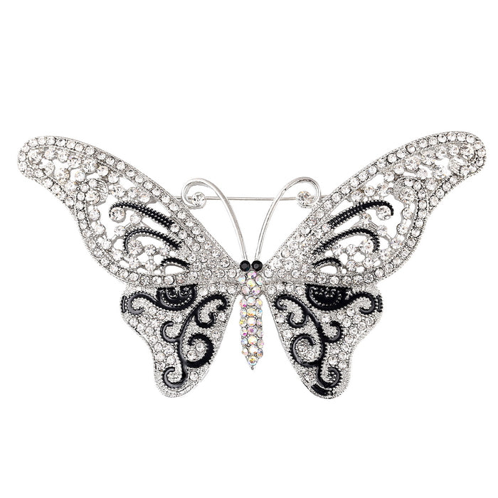 Butterfly Rhinestone Brooch P1218