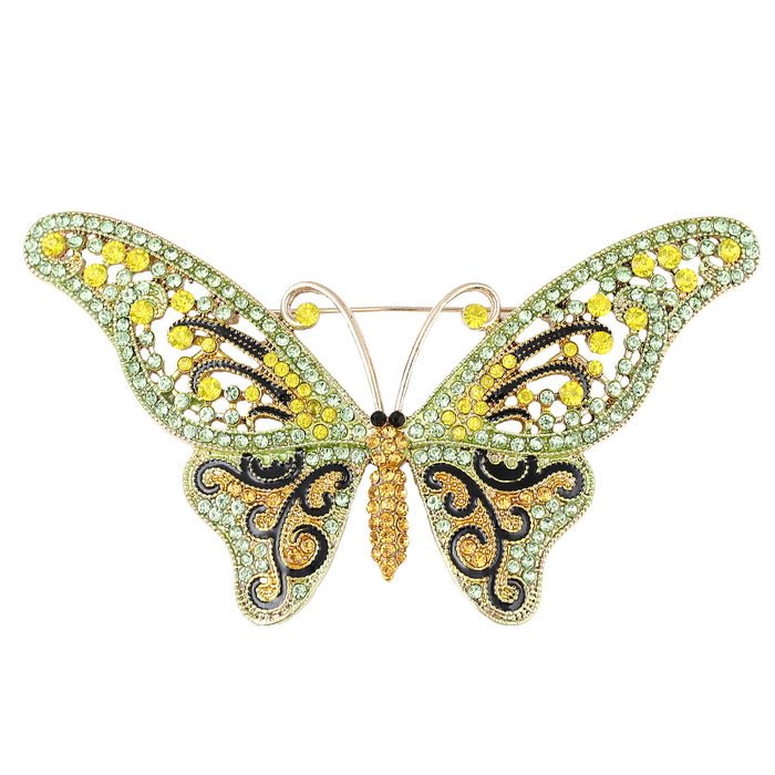 Butterfly Rhinestone Brooch P1218