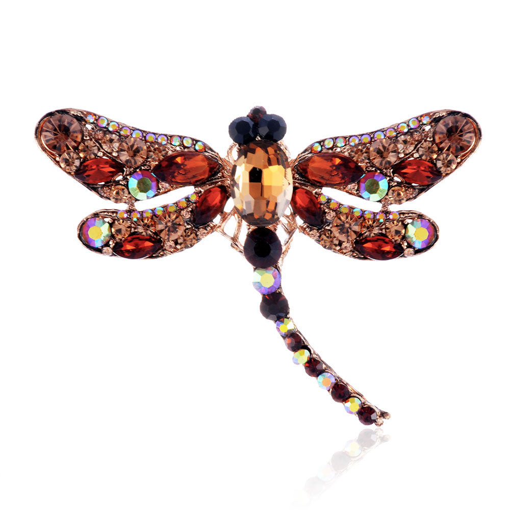 Dragonfly Rhinestone Brooch P1345