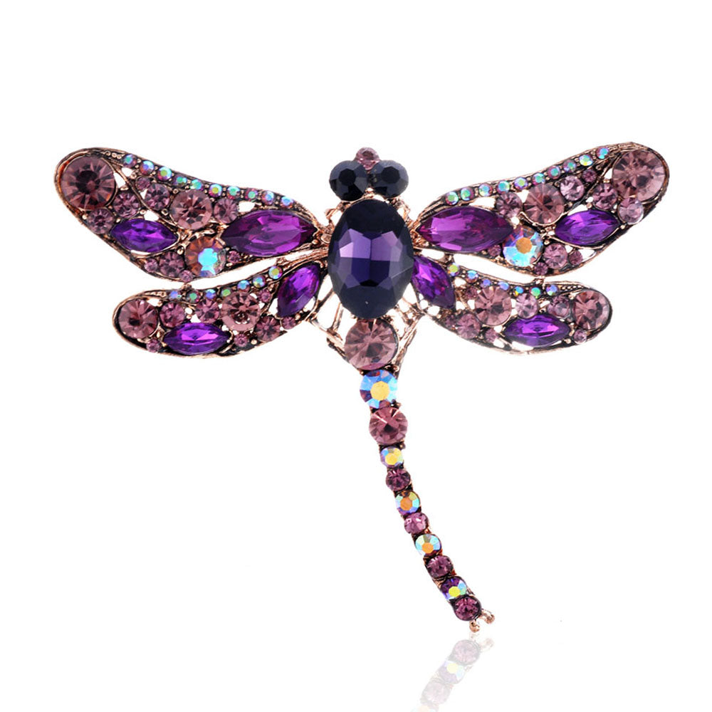Dragonfly Rhinestone Brooch P1345