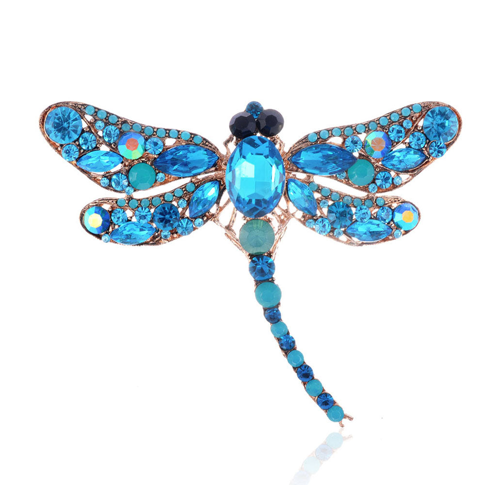 Dragonfly Rhinestone Brooch P1345