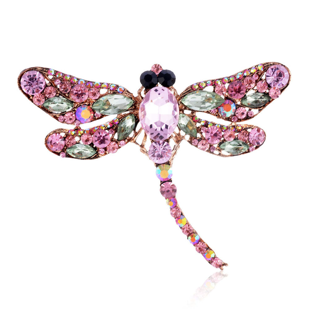 Dragonfly Rhinestone Brooch P1345
