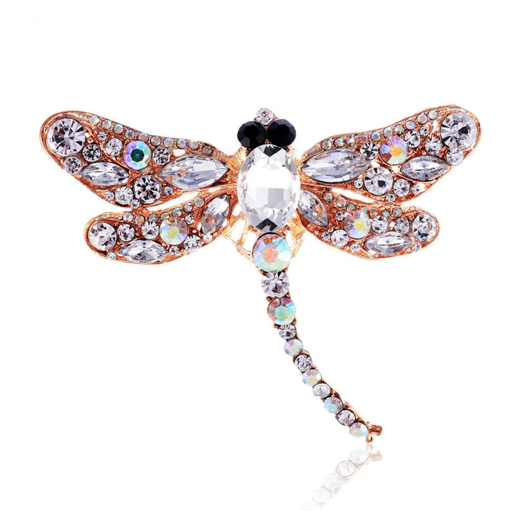 Dragonfly Rhinestone Brooch P1345