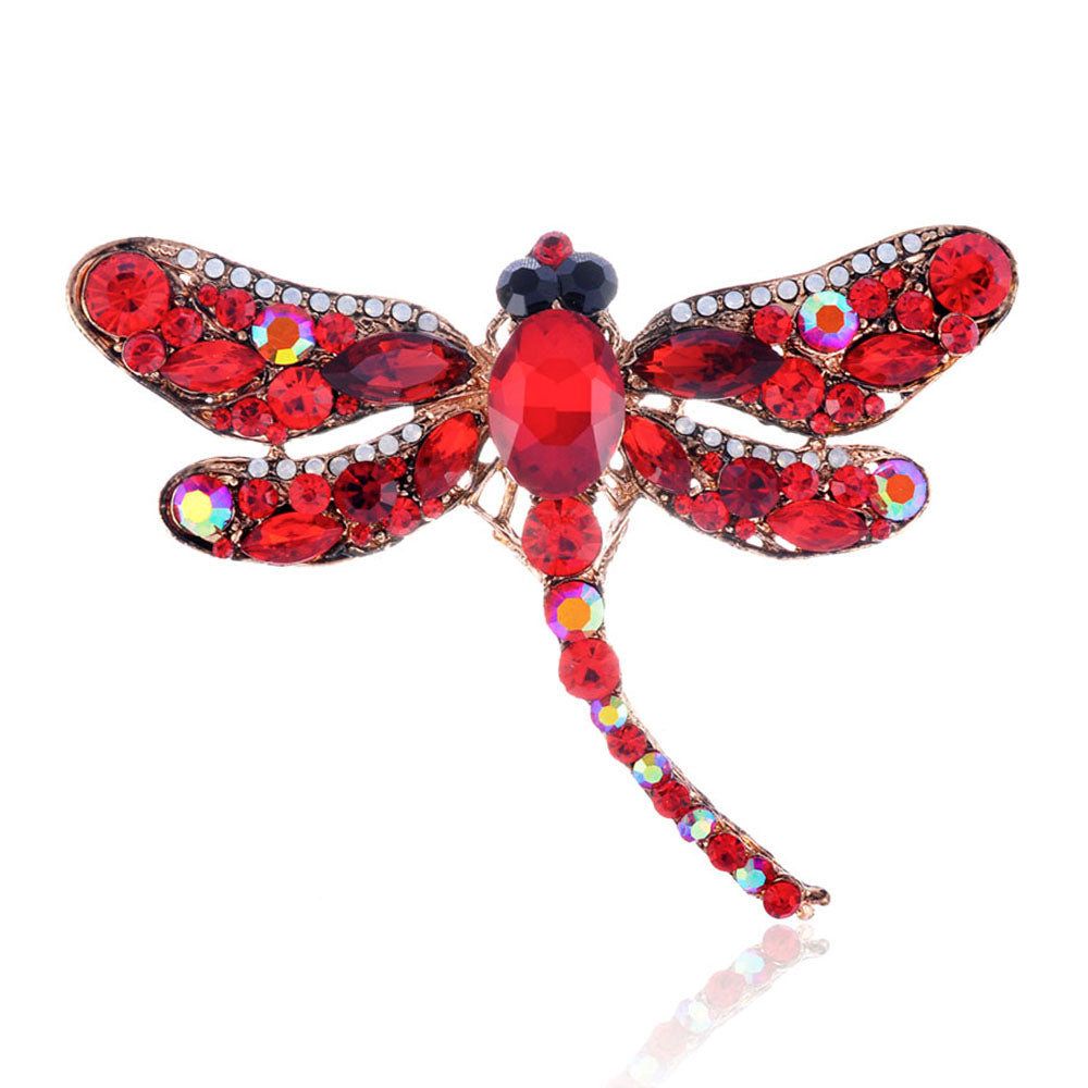 Dragonfly Rhinestone Brooch P1345