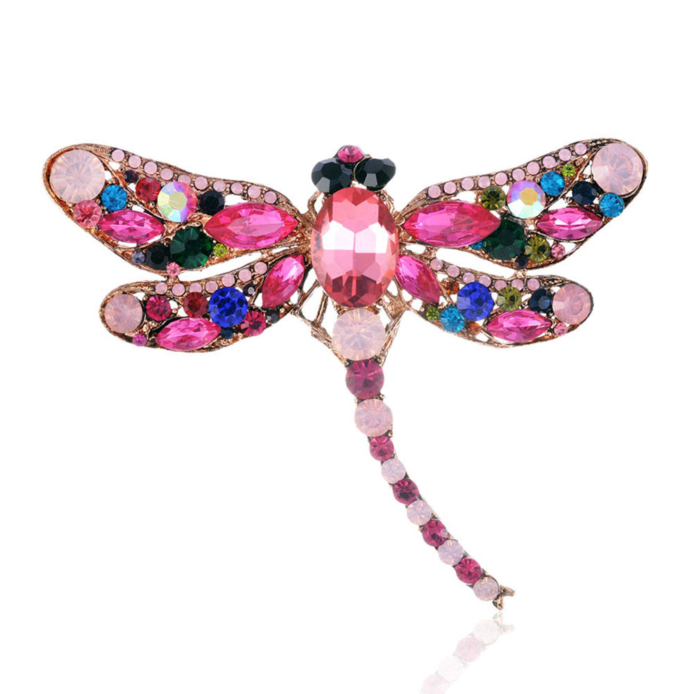 Dragonfly Rhinestone Brooch P1345