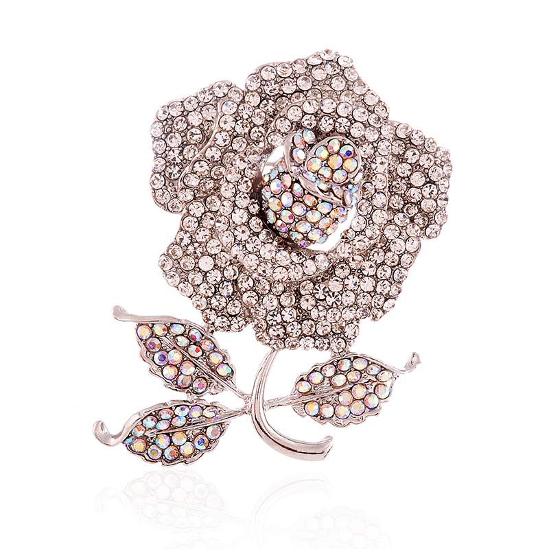 Flower Rhinestone Brooch P1349