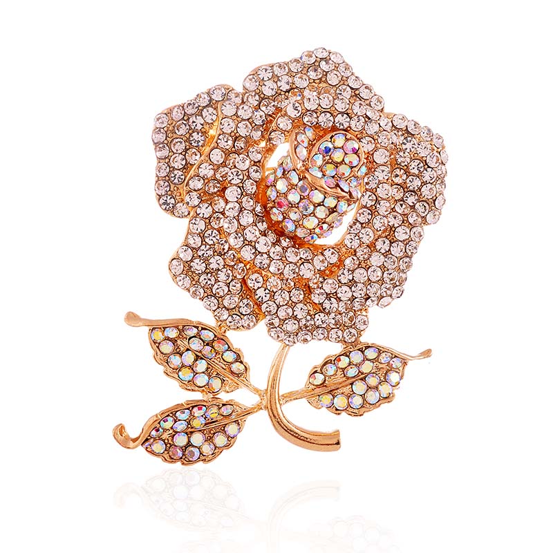Flower Rhinestone Brooch P1349
