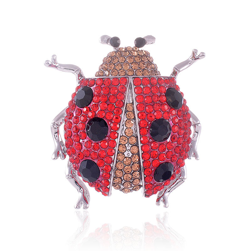 Beetle Rhinestone Brooch P1515