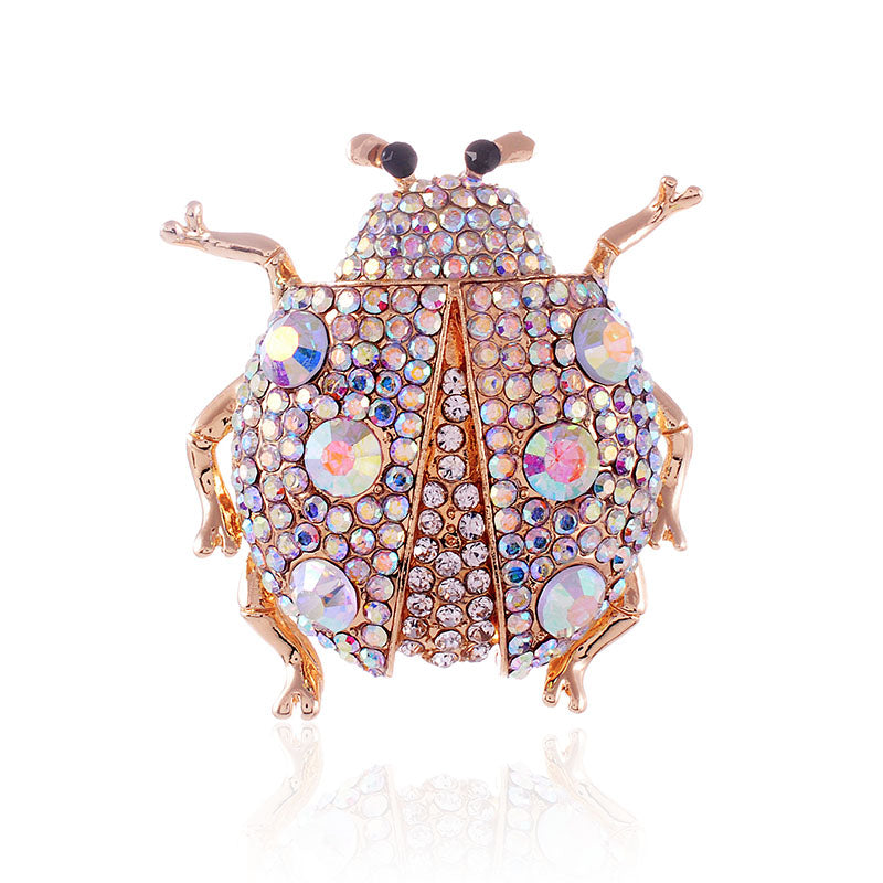 Beetle Rhinestone Brooch P1515