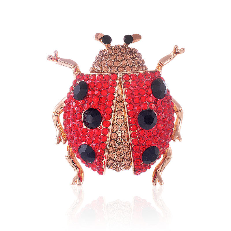 Beetle Rhinestone Brooch P1515