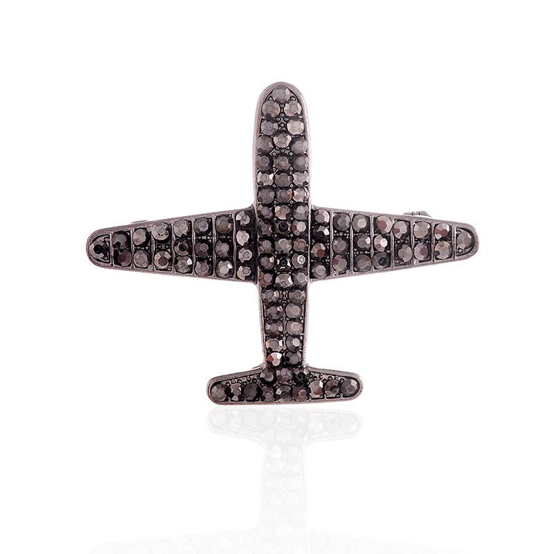 Airplane Rhinestone Brooch P1610