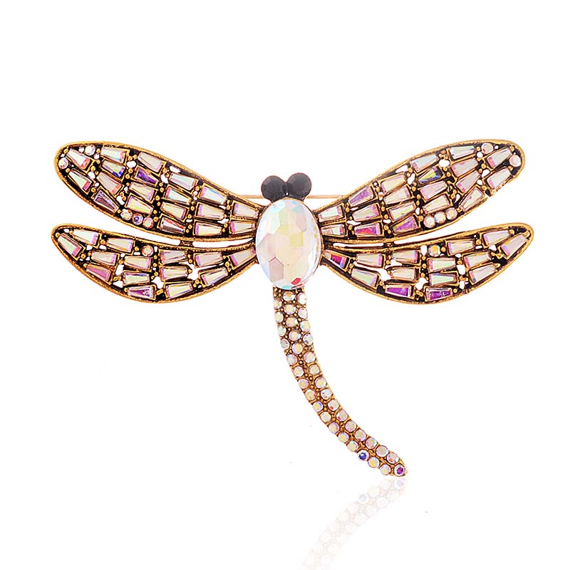 Dragonfly Rhinestone Brooch P1612