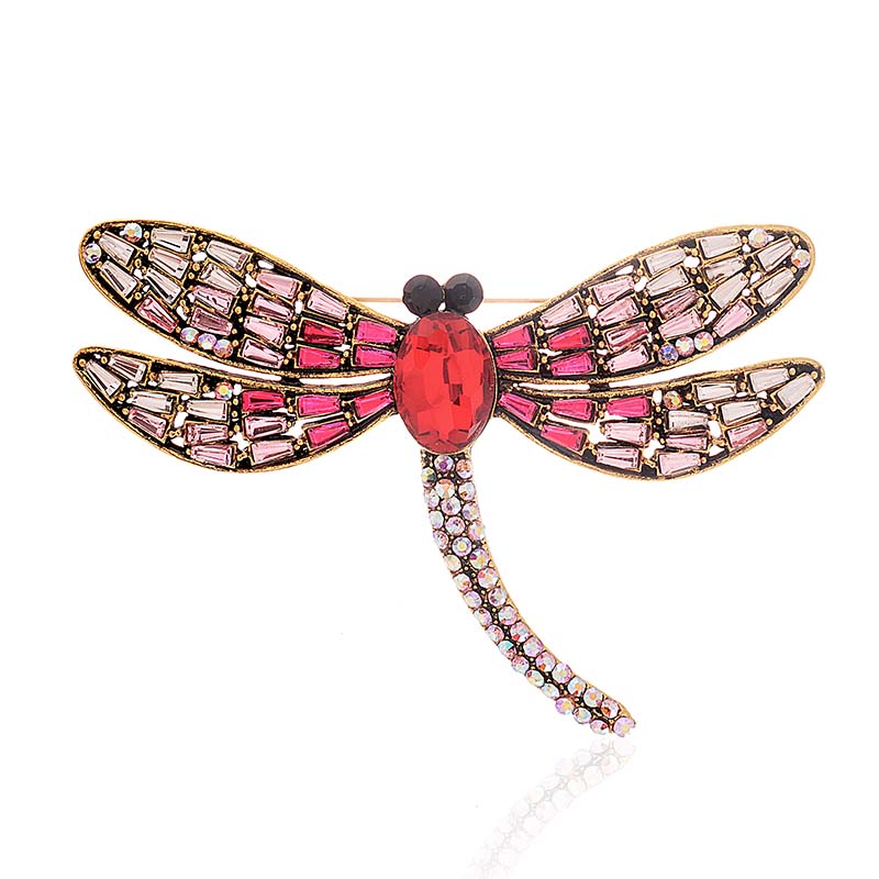 Dragonfly Rhinestone Brooch P1612