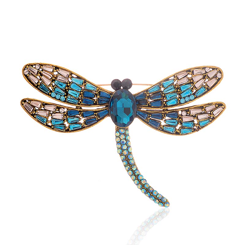 Dragonfly Rhinestone Brooch P1612