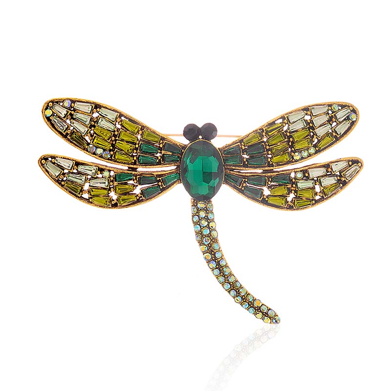 Dragonfly Rhinestone Brooch P1612