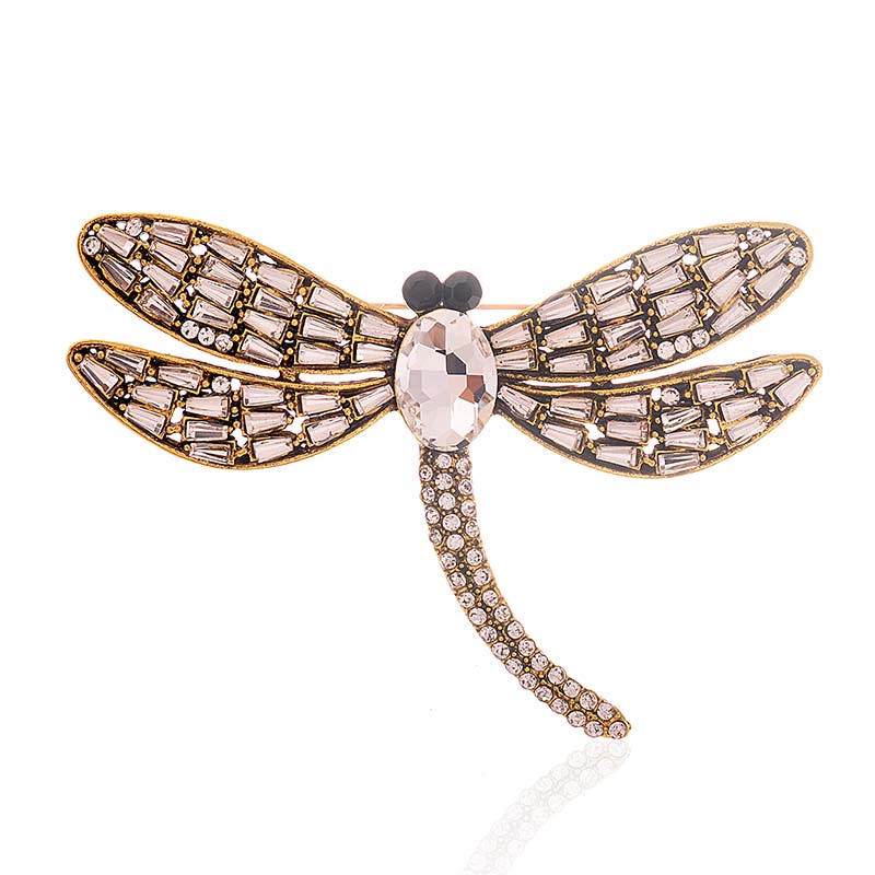 Dragonfly Rhinestone Brooch P1612