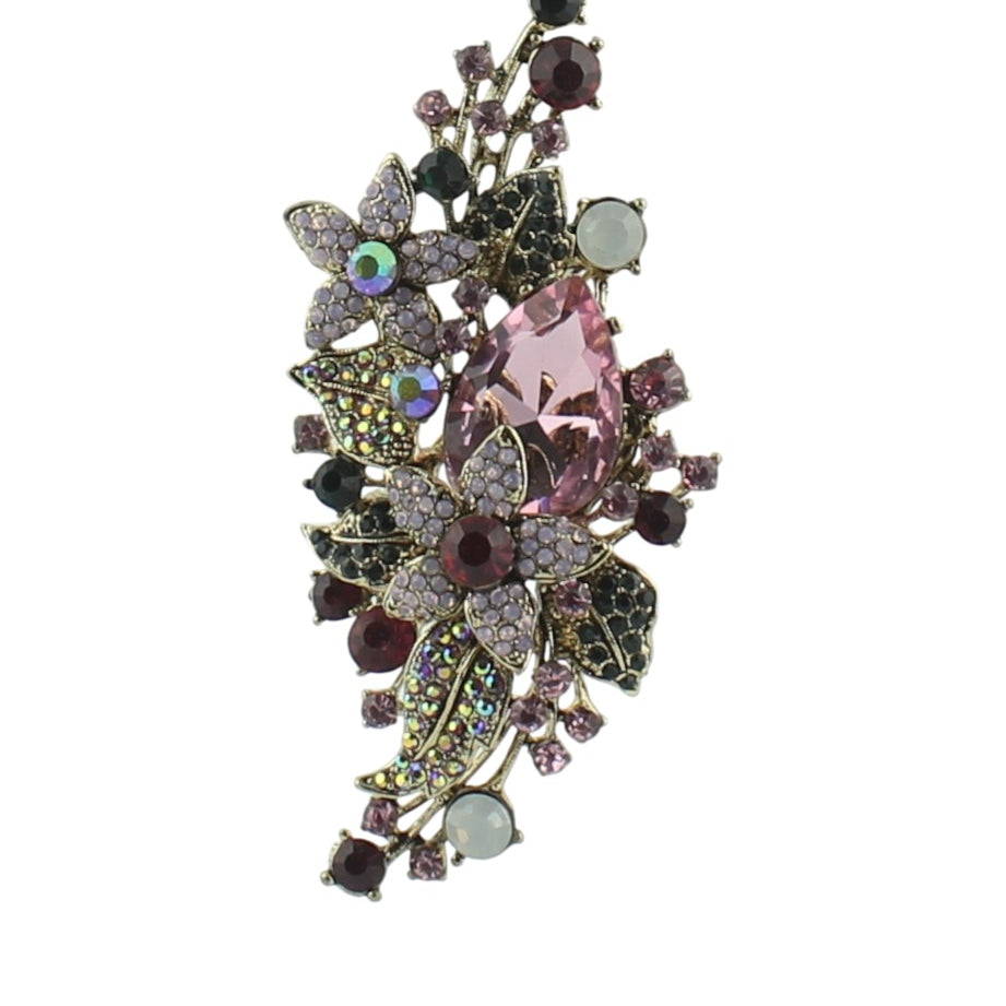 Fashion Flower Pearl Crystal Rhinestone Brooch PA3105