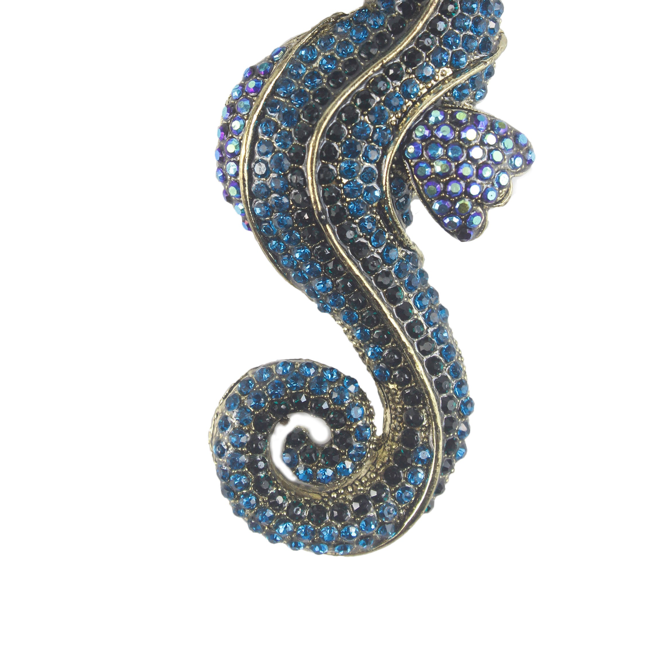 Latest Crystal Rhinestone Seahorse Brooches PA3109