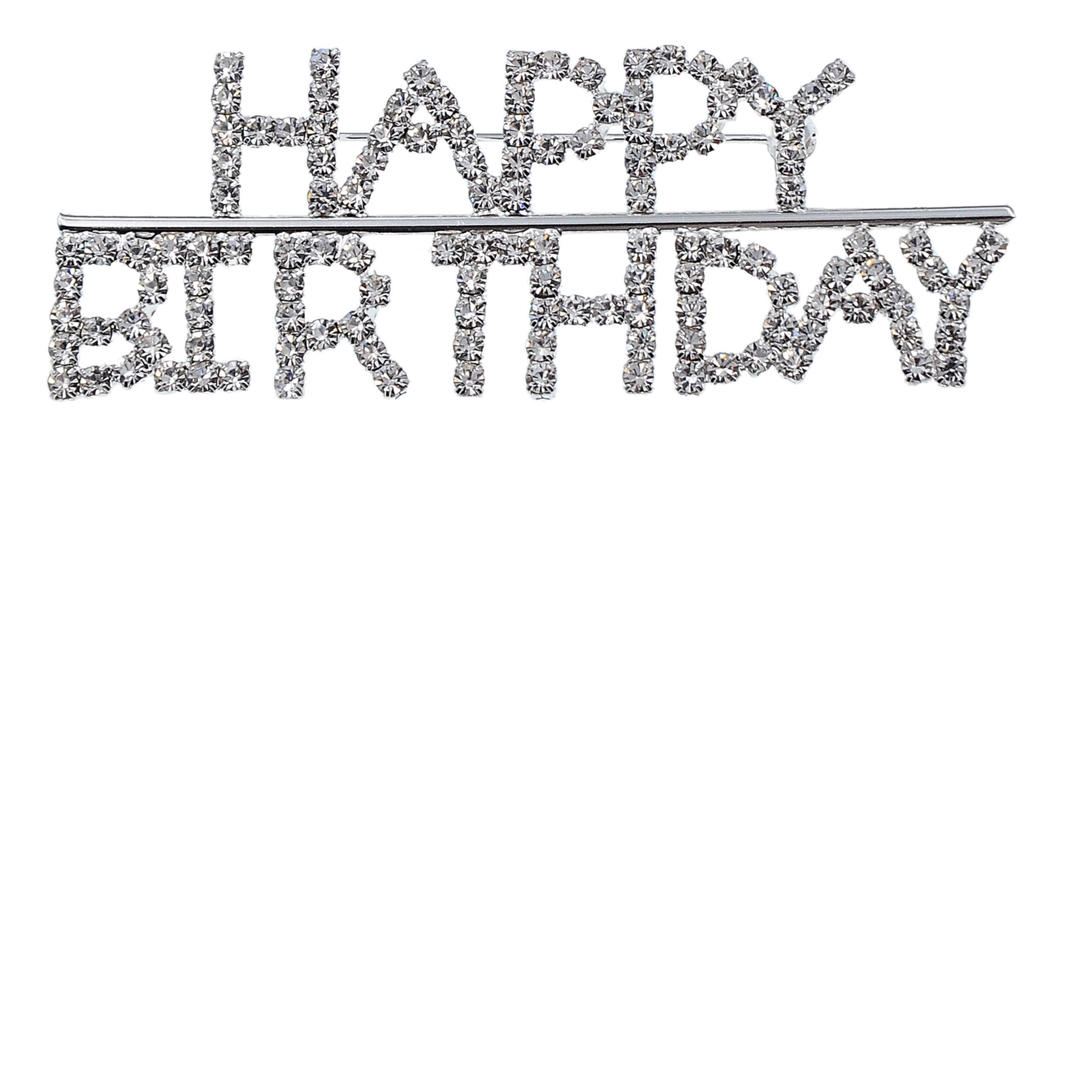 Happy Birthday Crystal Brooch PA3147